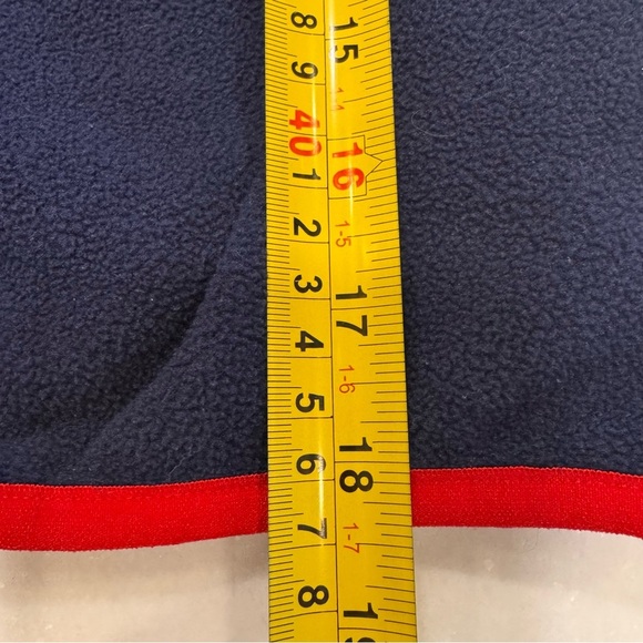 Polo Ralph Lauren Boys Fleece 1/4 Zip Navy Blue Red Trim POLO Logo Pullover Sz 6 - Picture 9 of 13